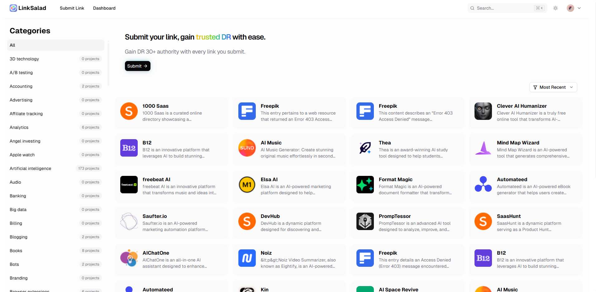 LinkSalad screenshot 1